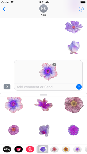 Purple Flower Sticker Pack