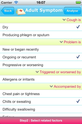 Adult Symptom Checker screenshot 2