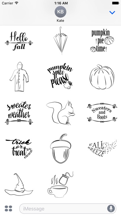 Set Of Autumn Symbols And Phrases screenshot 2