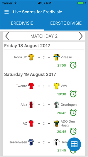 Live Scores for Eredivisie 2017/2018 Football App(圖3)-速報App