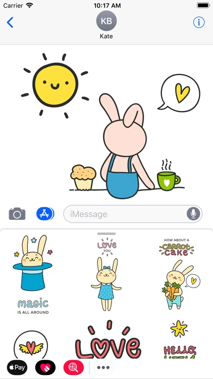 Funny Rabbit Emoji and Sticker