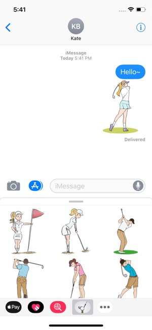 Golf Swings Retro Stickers