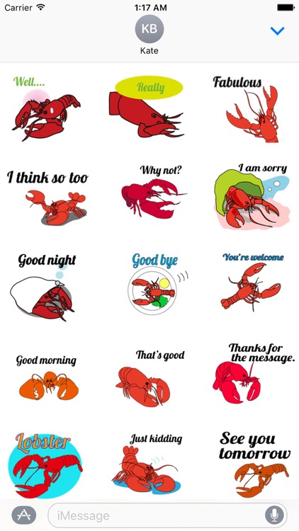 Funny Lobster Talk Sticker