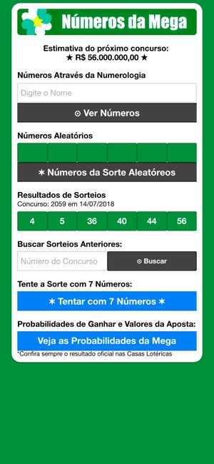 Números da Megasena(圖1)-速報App