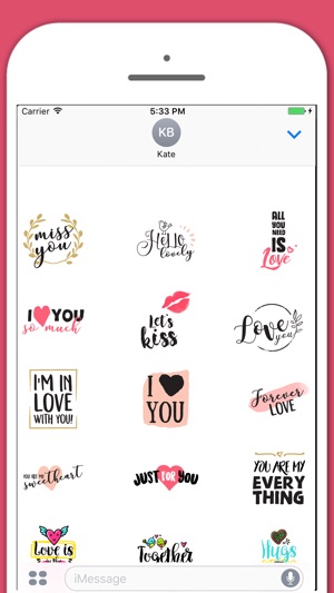 Love In Air - Kisses, Love Girl Stickers(圖3)-速報App