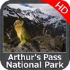 Arthurs Pass National Park HD GPS charts Navigator
