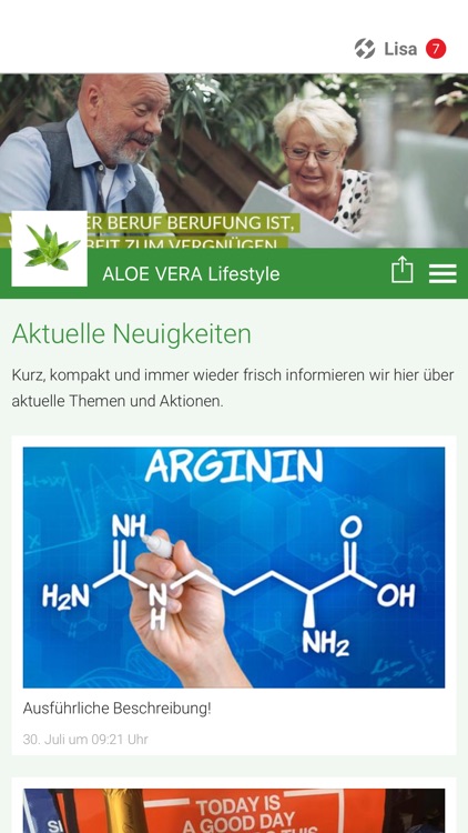 ALOE VERA Pflegeprodukte