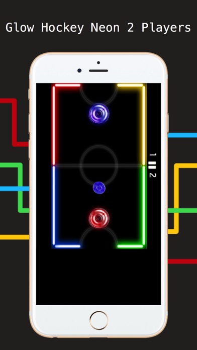 Glow Hockey Neon 2 Players screenshot 2