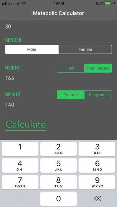 Metabolic Rate Calculator screenshot 2