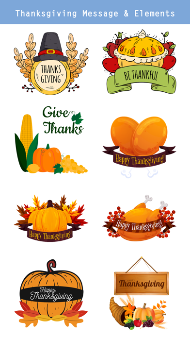 Happy Thanksgiving Day Sticker screenshot 2