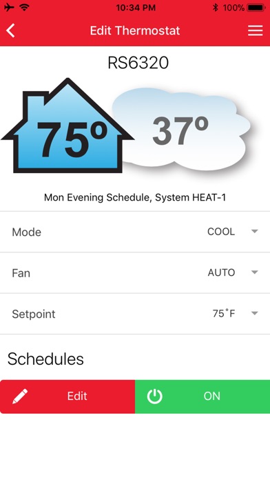 RS456-WIFI Thermostat screenshot 2