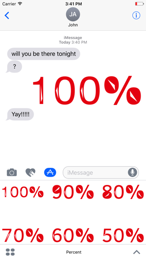 Percentage Stickers: 100%