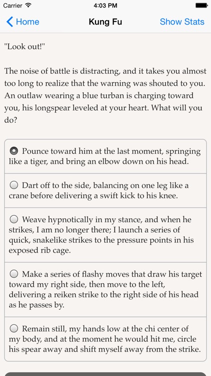 Choice of Kung Fu