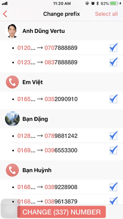 Smart contact for prefix 11-10