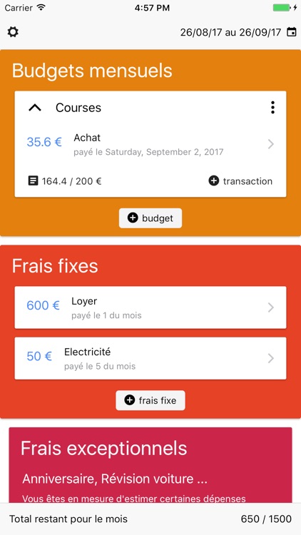 Bud'Génial - Gestion de budget