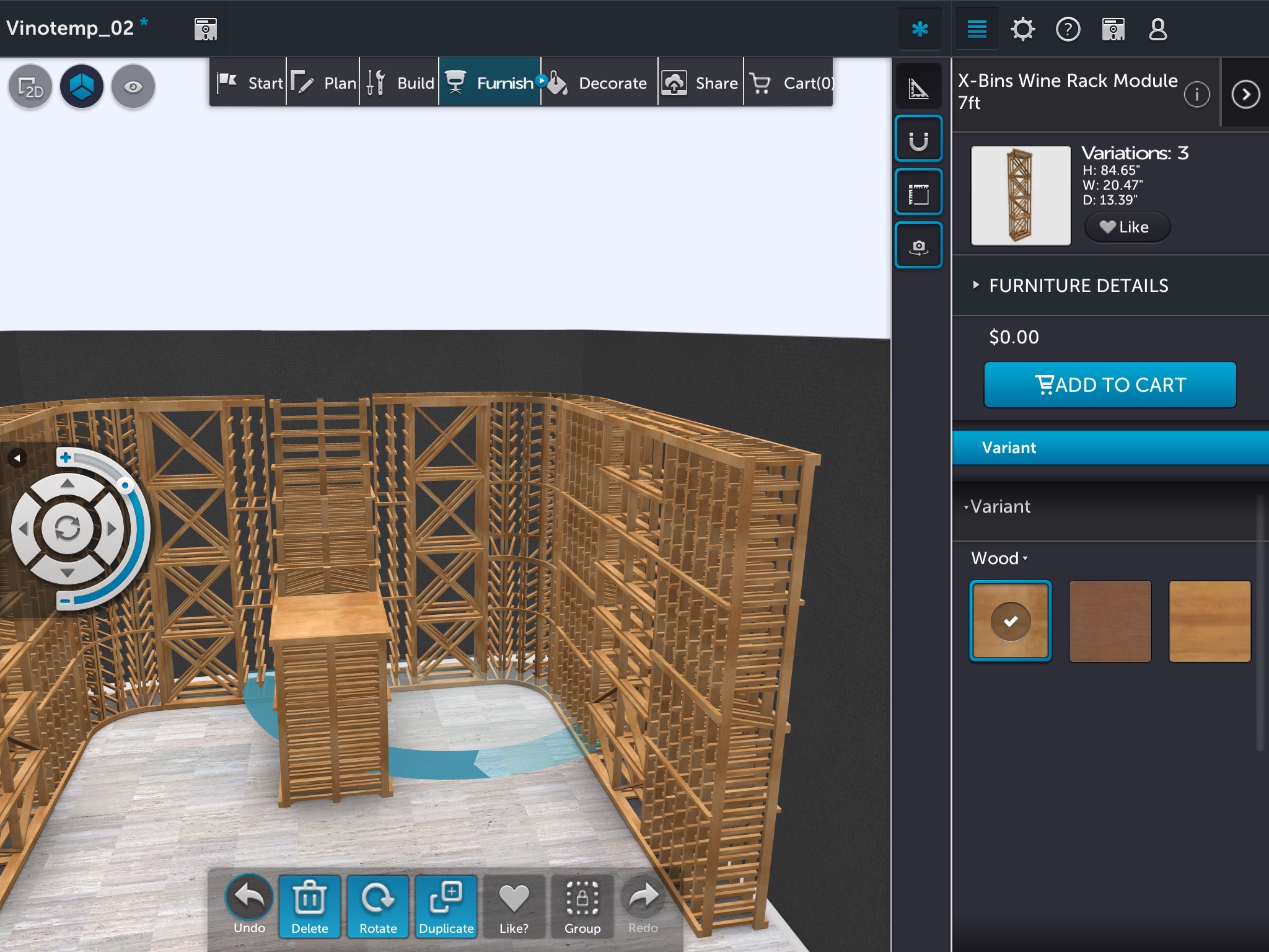 3D Room Planner by Vinotemp screenshot 4