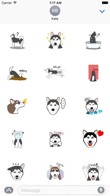 Huskymoji - Smart Husky Dog Emoji Sticker