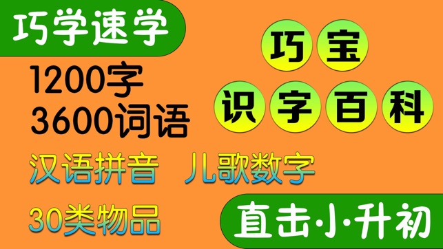 巧宝识字百科幼升小学前识字宝67典694