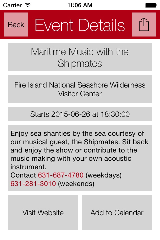 Fire Island App screenshot 2