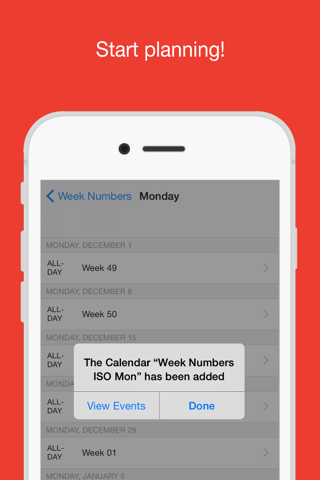 Week Number Calendar screenshot 3