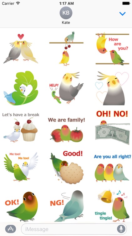 Cute Birds And Love Sticker