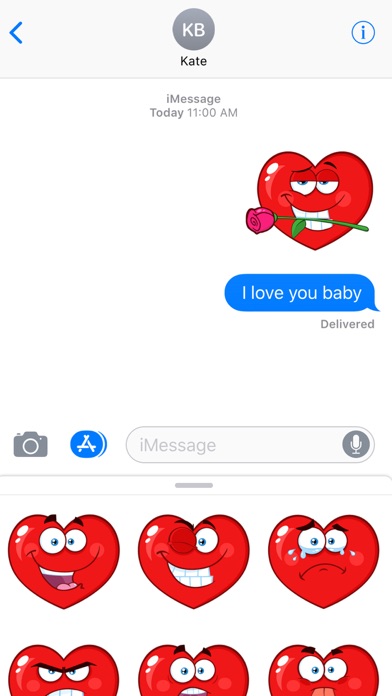 Heart Emoji Stickers Pack screenshot 2