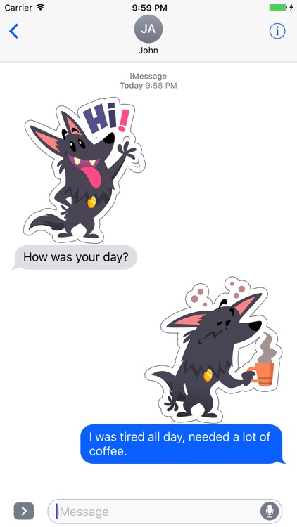 Cute Funny Dog Comic Stickers screenshot-3