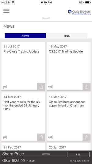 Close Brothers Group plc IR App(圖2)-速報App