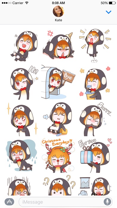 Buri the Penguin Girl stickers screenshot 3