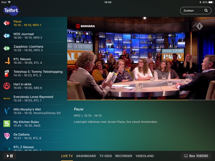 Telfort Glasvezel TV screenshot-3