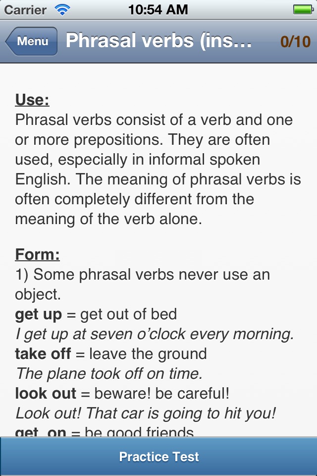 Phrasal Verbs! screenshot 2