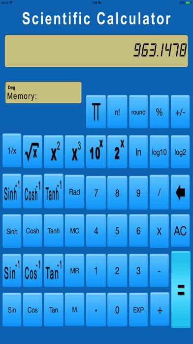 Scientific Calc MGR screenshot 2