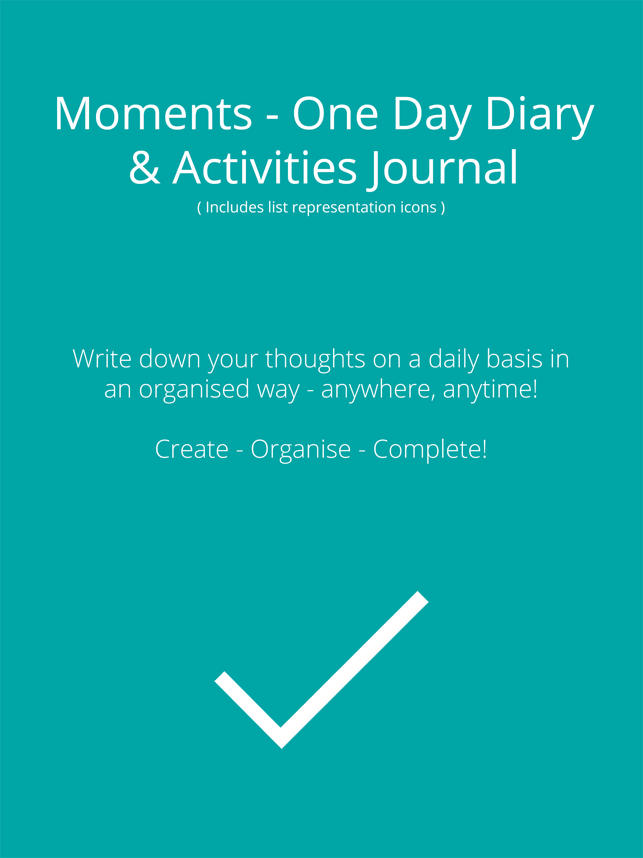 Moments - One Day Diary & Activities Jou