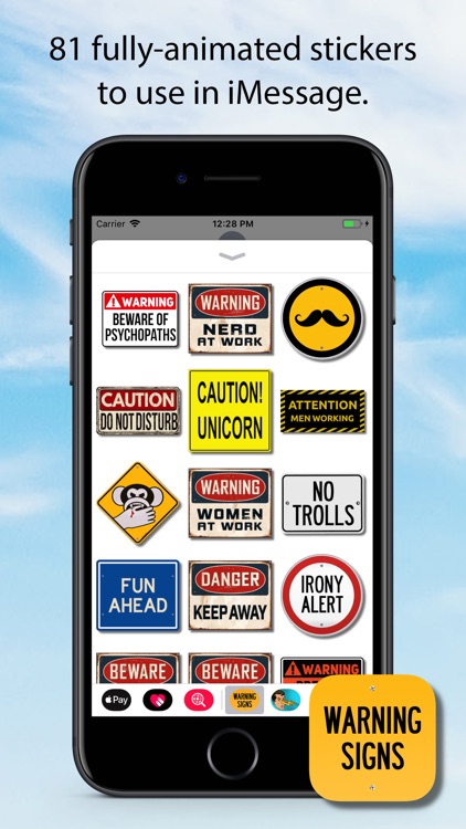 Warning Sign Animated Stickers