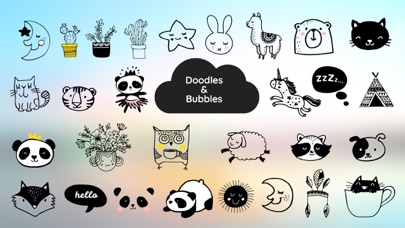Doodles & Bubbles Cute Sticker screenshot 2