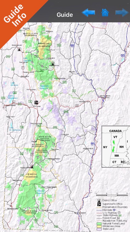 Green Mountain National Forest - GPS Map Navigator screenshot-1