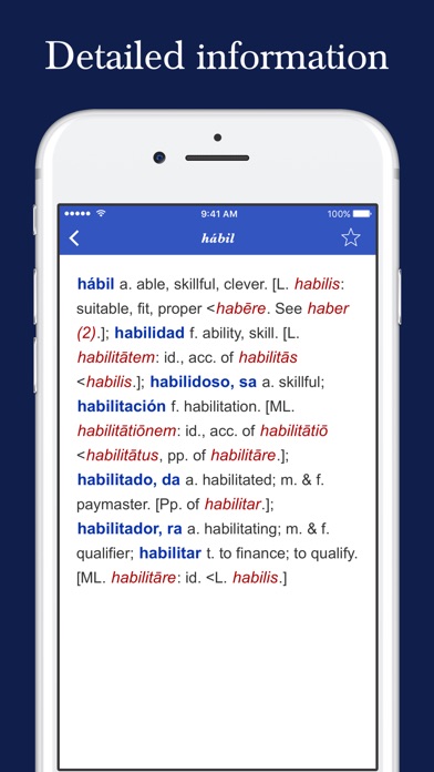 Spanish Etymology Dictionary screenshot 2
