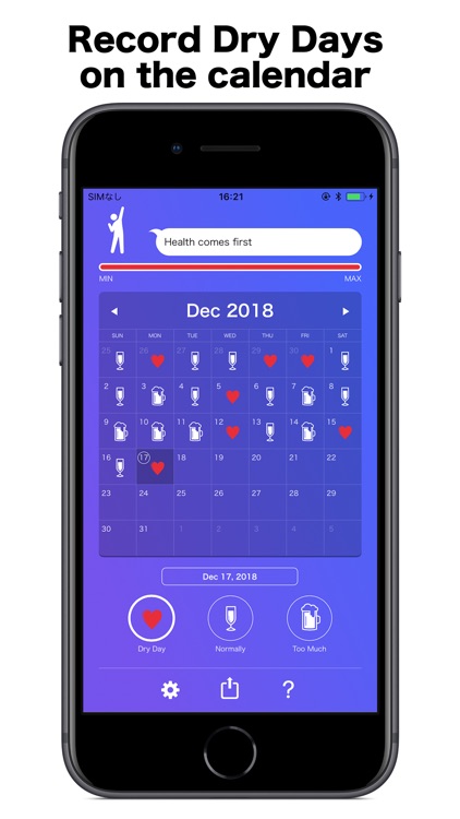 Dry day calendar - alpicto