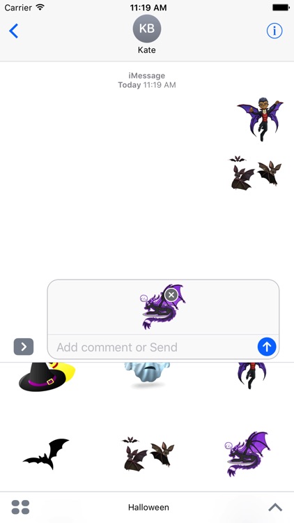 Halloween Sticker Bat