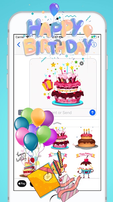 Party Birthday Wishes Sticker screenshot 2