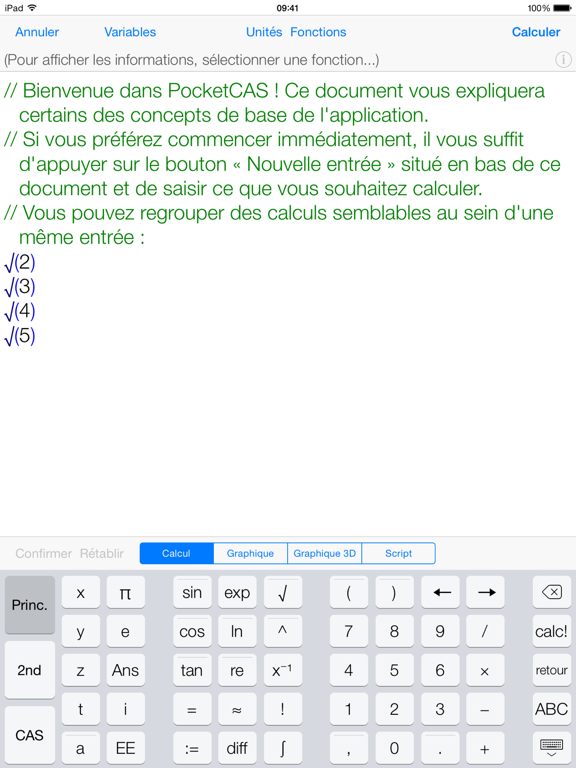 Mathématiques avec PocketCAS Mathématiques avec PocketCAS