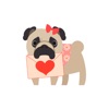 Pug Love Stickers
