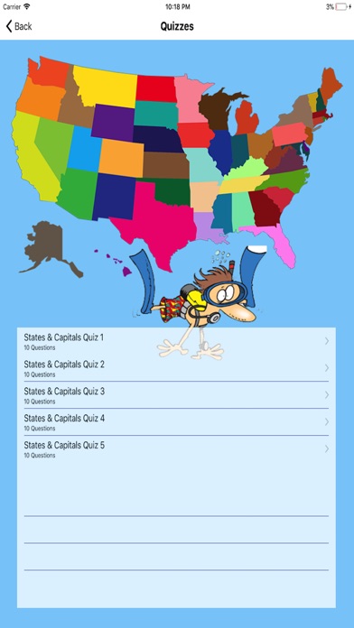Cartoon States and Capitals screenshot 2