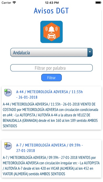 Avisos DGT screenshot 2