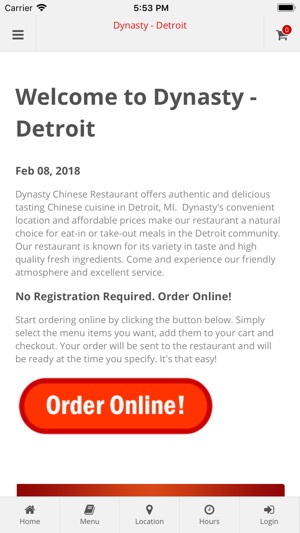 Dynasty Restaurant Detroit(圖1)-速報App