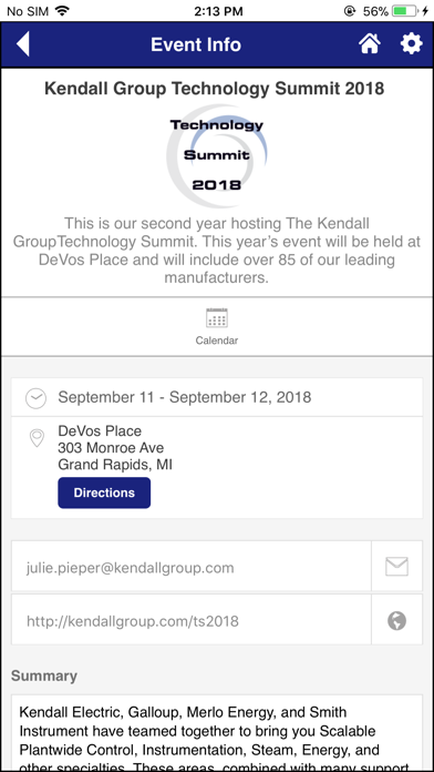 Kendall Group Event App screenshot 3