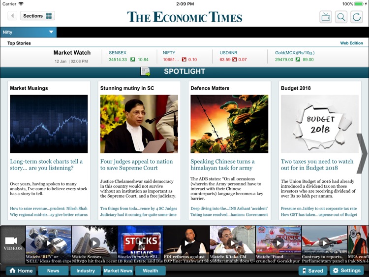 The Economic Times for iPad