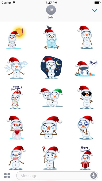 Snowman Sticker-fc screenshot 2