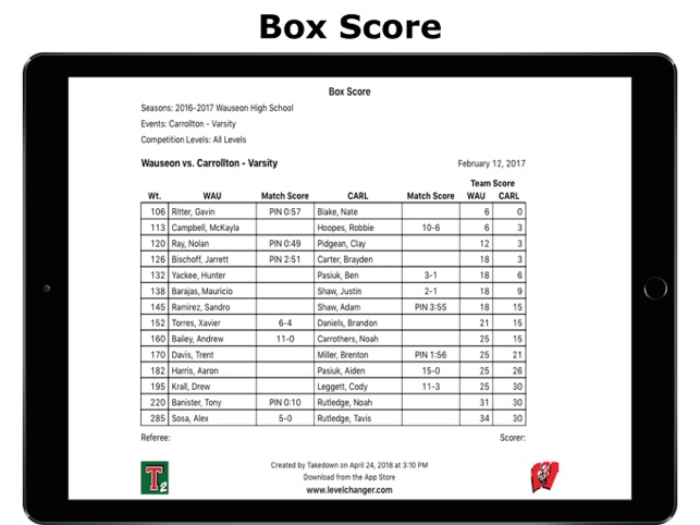 Takedown Scoring and Stats(圖4)-速報App