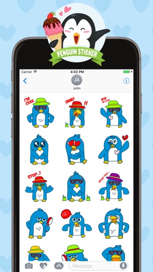 Penguin Stickers for iMessage(圖2)-速報App
